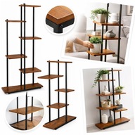 KWIETNIK STOJĄCY METALOWY STOJAK NA KWIATY ROŚLINY DREWNIANY DO DOMU SALONU