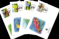 Guernsey - 4 Koperty FDC / 725-728 ( WWF - Fauna - motyle ) 1997 r.