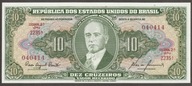 Brazylia 10 cruzeiros 1961 - Getulio Vargas - stan bankowy UNC