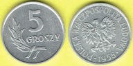 POLSKA 5 groszy 1958 r.