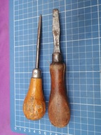 zestaw stare dwa dłuta HR&S dziurkacz WERUS