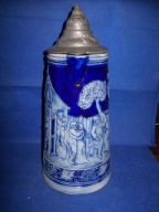 -[@di] --Stary--Kobaltowy kufel Dzban ok, 1880r-01-