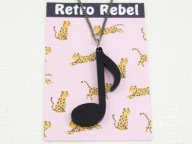 wisiorek NUTKA vintage retro 90s czarna RR14