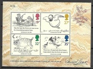 WIELKA BRYTANIA - 100 rocznica śmierci Edwarda Leara 1988 ** Mi B-4 (1521