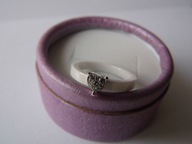 -25%PIERSCIONEK BIALA CERAMIKA Z SREBREM 925 R.17