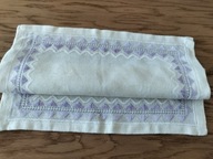 Serwetka skandynawska lniana haft rękodzieło jednorazowa 40x40cm