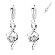 Kolczyki K36 wiszące krótkie cyrkonie pr. sr. 925