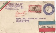 MEKSYK MEXICO -NEW YORK -koperta lotnicza -nalepka DUNLOP -obieg 1928 rok