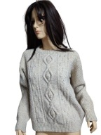 SWETER ciepły wełniany owcza wełna 40/42