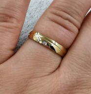 69744 Pierścionek obrączka złota stal chirurgiczna średnica 20 mm