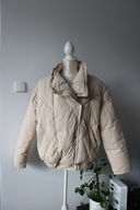 Kurtka puchowa kremowa kamizelka beżowa ciepła zimowa Pull&Bear puchówka