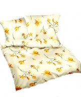 pościel z flaneli 200x220 +2x70x80 +2x40x40 guzik F 61 magnolia żółta