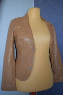 VERO MODA KURTKA SKÓRZANA BRĄZOWA DAMSKA SKÓRA NATURALNA _36/38