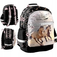 PLECAK SZKOLNY DLA DZIEWCZYNKI TORNISTER 1-3 4-6 KLASA KONIE PASO