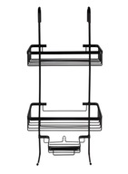 Półka pod Prysznic Wisząca Łazienkowa Loft Czarna do Łazienki Nierdzewna