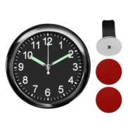 Zegarek Samochodowy Kwarcowy do Auta Cały Czarny Metalik i Uchwyt na Kratkę