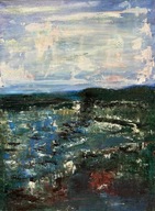 70. Obraz "Echo nurtu" Zdzisław Garczarek akryl na płótnie