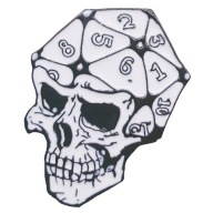 Pin przypinka broszka Czaszka k20 d20 kostka RPG