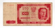 100 zł 1948r.ser.P bardzo rzadka seria jednoliterowa