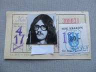 KRAKÓW BILET MIESIĘCZNY MPK + 2 znaczki 1979 rok WIECZYSTA - UNIWERSYTET
