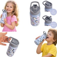 KUBEK TERMICZNY 480 ML TERMOS NIEBIESKI DLA DZIESI ZE STALI NIERDZEWNEJ