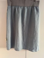 Brunoszka spódnica spódniczka lniana len błękitna niebieska