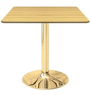 KWADRATOWY STÓŁ LUGANO| Drewniany blat| Złota noga 70cm