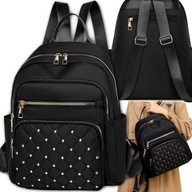 POJEMNY PLECAK DAMSKI – MIEJSKI, PIKOWANY, LEKKI, TORBA NA RAMIĘ