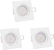 LUMARE LED 4W 2700K 75mm REFLEKTOR srebrny oczko 3szt. 83x83mm