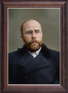 Obraz Wacław Sieroszewski portret w drewnianej ramie ze szkłem