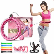 Smart HULA HOOP z obciążnikiem/ licznikiem pas 68-132 cm + taśmy/skakanka