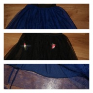 2 x spodnica tiul Reserved 128/134 na 7-9 lat Granat Czarny