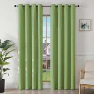 Joydeco zasłony blackout 140x200 cm termo zielone 2 szt. na przelotkach