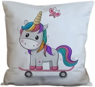 Ozdobna poszewka, jasiek na poduszki - Jednorożec 45 x 45 cm produkt unisex