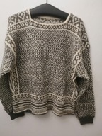 NORWESKI SWETER R.M/L SWETR ORYGI WEŁNIANY