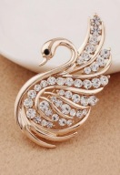 BROSZKA PRZYPINKA PIN PINETS AGRAFKA ELEGANCKA świąteczna ŁABĘDŹ ŁABĘDZIEM