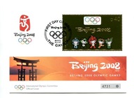 A53301)Olimpiada 2008: Gambia Olimpiada-Goldmarke FDC