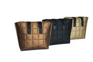 Torebka shopper od HABILE kwadraty miedziana