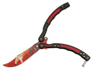 Treningowy Nóż Motylek Tępy – Balisong CS:GO Trainer Dragon