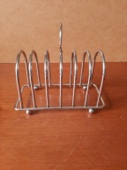 Metalowy stojak na tosty / grzanki | stal nierdzewna | art deco / vintage