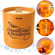 ŚWIECA ŚWIĄTECZNA ZAPACHOWA MANDARYNKA BRZOSKWINIA OWOCOWA JESIENNA PREZENT
