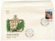 Turcja 1985 FDC Znaczek 2730 pogoda meteorologia kosmos satelita