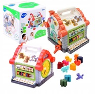 DOMEK GRAJĄCY EDUKACYJNY DLA DZIECI INTERAKTYWYNY SORTER PIANINKO KLOCKI