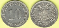 NIEMCY 10 Pfennig 1914 r. D