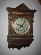 LENZKIRCH - STARY, ZDOBIONY MOSIADZEM ZEGAR SALONOWY W BARDZO DOBRYM STANIE