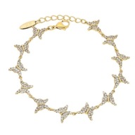 81102 BRANSOLETKA 18k POZŁACANA 18+3 CM 11 MM motylki