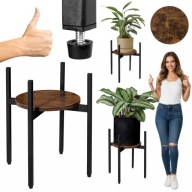 METALOWY KWIETNIK STOJAK NA KWIATY CZARNY POJEDYNCZY LOFT INDUSTRIAL