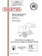 SIPMA Z-569, Z-569/1 - instrukcja obsługi, katalog części pras (2009)