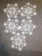 Zestaw 5 gwiazdki szydełkowych