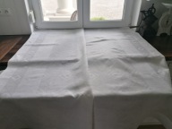 LNIANY OBRUS ADAMASZEK WYKOŃCZONY SZLAKIEM ROMBY ART-DECO 140x140 A